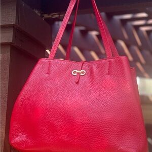 Salvatore Ferragamo Vibrant Red Tote